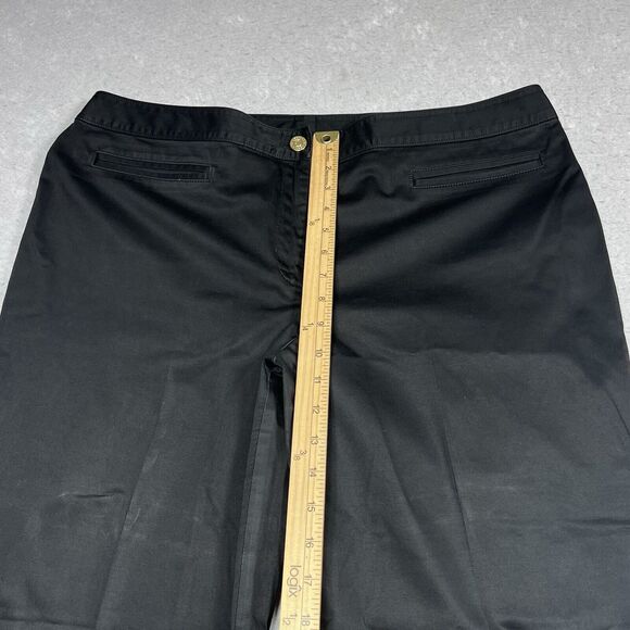 St John Collection Cropped Pants Womens Size 16 Black Capri Pockets Inseam 22” - Picture 7 of 12